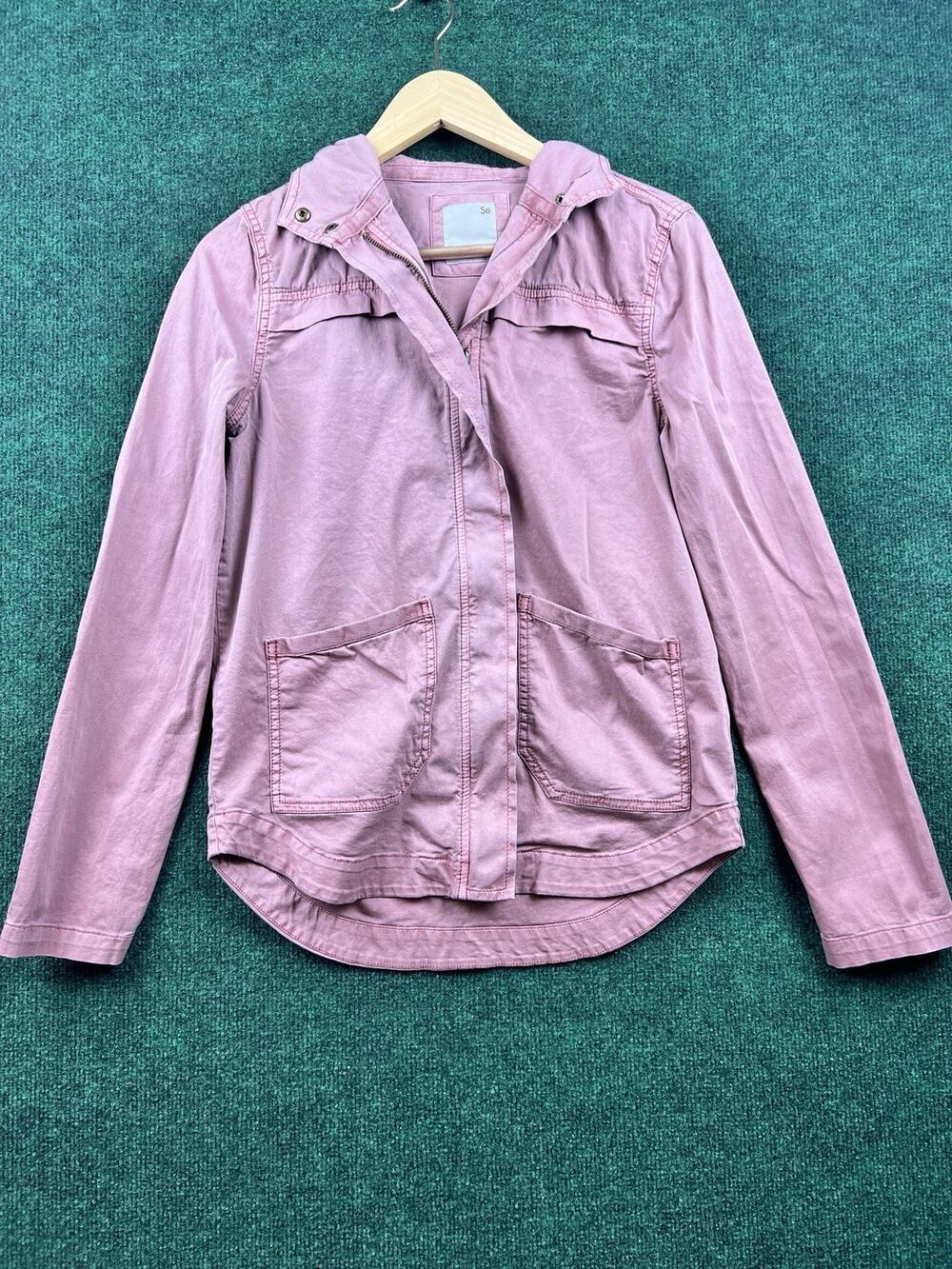 SO Women's Pink Hooded Jacket w/ Pockets XS